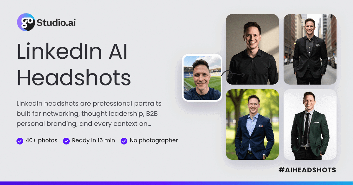 The generated share card for the LinkedIn Headshots pack — one of 137