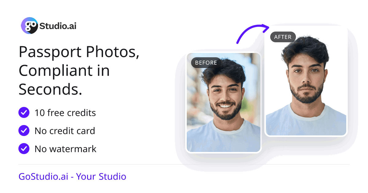 AI Passport Photo Maker, Visa & ID Photos | GoStudio.ai
