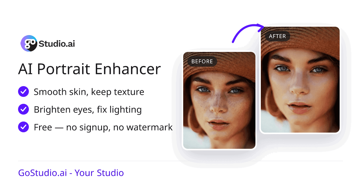 Free AI Portrait Enhancer | Retouch Portraits Instantly