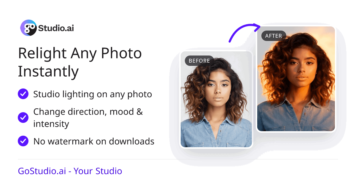 AI Relighting Tool - Change Photo Lighting Free