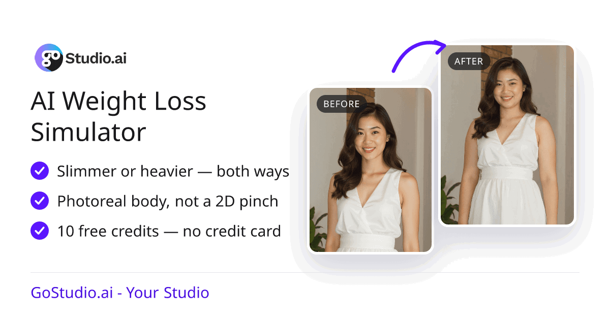 AI Weight Loss Photo & Body Simulator | GoStudio